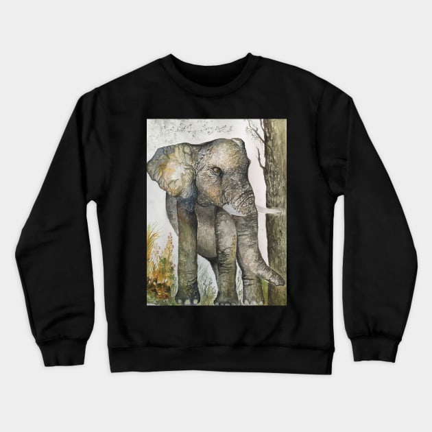 Elephant Crewneck Sweatshirt by Almanzart